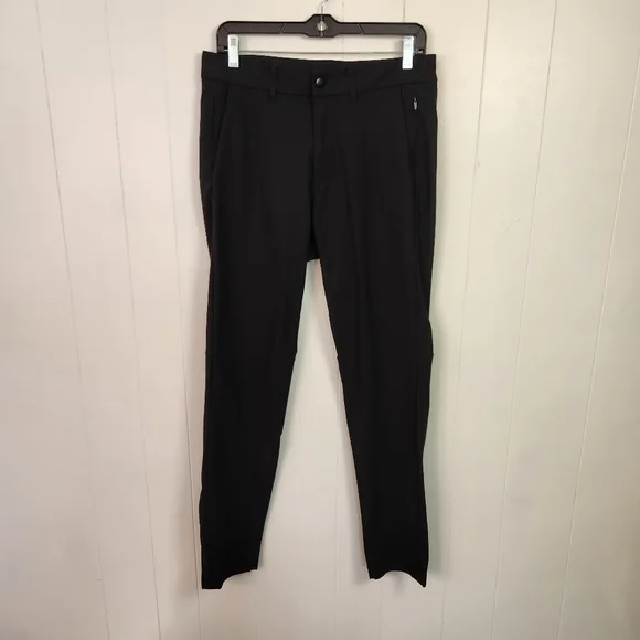 Lululemon Commission Pant Slim Warpstreme 34" Black Pants Mens Size 30 Active - Picture 2 of 9